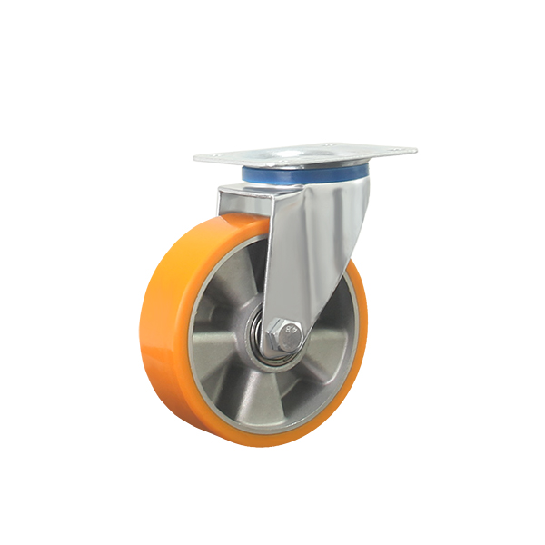 5 inch pu on al rim castors 2-600