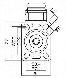 2 inch swivel with brake