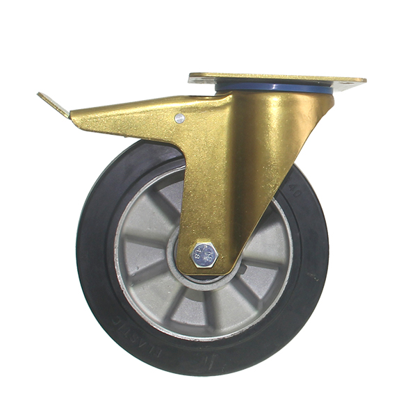 200 black rubber on AL Rim wheel with brake
