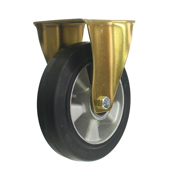 200mm black elastic rubber on al rim wheels