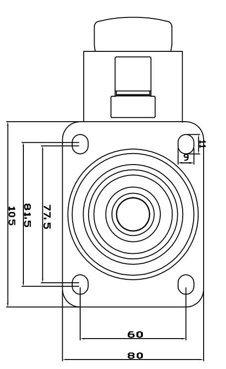 5 inch top plate with total brake