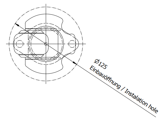 installation hole