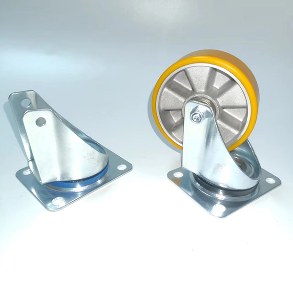 swivel 100 AL rim PU wheel