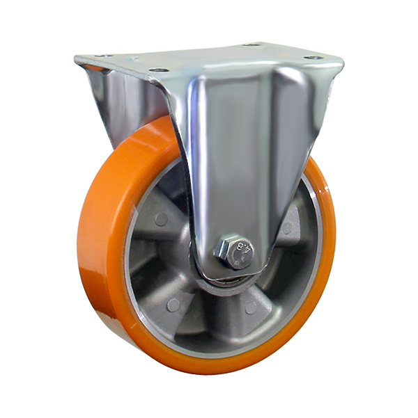 6 inch heavy duty PU on AL rim wheel fixed 600