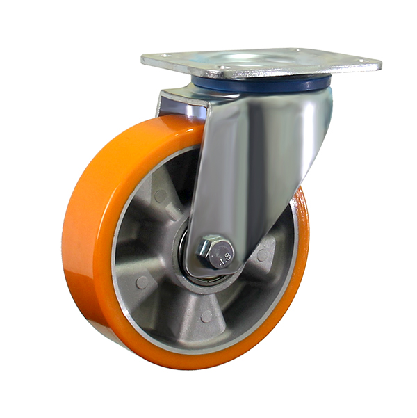 heavy duty pu on al rim swivel
