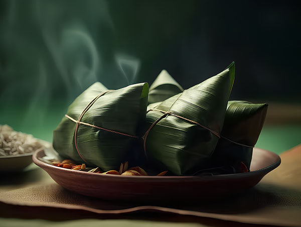端午节美味的粽子特写 (2)